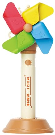 Máquina de Burbujas – Molino de Viento eléctrico de con música y Luces LED | Fabricante Interactivo de Burbujas Luminosas de 3 Engranajes para niños, diversión en el Patio, en el jardí