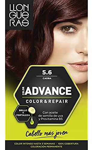 Llongueras Color Advance Tinte, Tono: 5,6 Caoba - 200 g