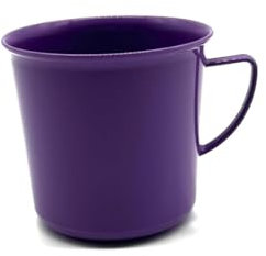 Kimmel Tasse à thé 330 ml - Tasse à café pour enfant - Camping réutilisable - Incassable - En plastique violet