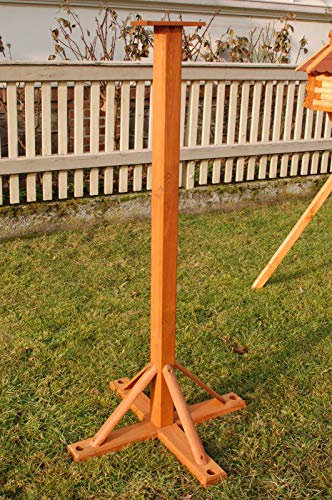 DEKO VERTRIEB BAYERN XXL Deluxe Vogelhausständer 120cm hoch stabil Massivholz Holz Vogelhaus Ständer