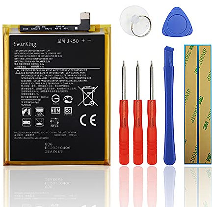 SwarKing Ersatz Akku JK50 Kompatibel mit Moto G7 Power XT1955 & Moto One Power XT1942 & Moto G8 Power Lite XT2055-2 with Toolkit