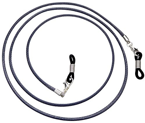 Hawhy Brillenband aus starkem Material in vielen modischen Farben für alle Arten von Brillen geeignet,mit extra Anti Rutsch Öse die hält (Dunkelgrau)