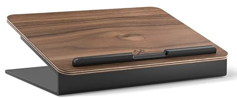 Woodcessories - Laptop Ständer Holz kompatibel für 10 - 16 MacBook Ständer, ergonomische Laptop Halterung aus Walnuss Holz