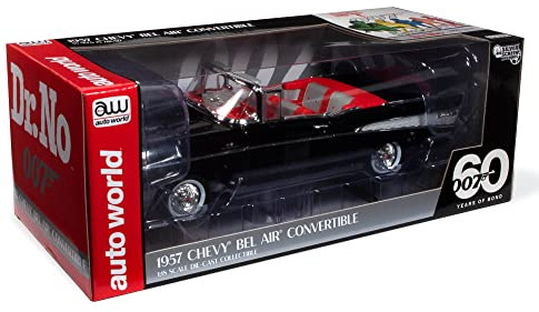 Auto World James Bond 1957 Chevrolet Bel Air Convertible 1:18 Escala Diecast Model