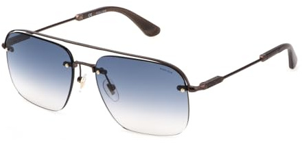 Police SPLF72 Occhiali, Total Shiny Brown, 59 da uomo, Total Shiny Brown