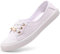 Harvest Land Womens Canvas Shoes Low Top Flat Gym Sports Pumps Trainers Lace Up Flat Ladies Girls Fashion Pumps White UK 7.5