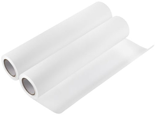 2 Rollen 30cm x 50m Transparentpapierrollen, Skizzierrollen 26g/m² Dünnes Papier Zeichenpapierrollen Musterpapier Architektenpapierrollen zum Zeichnen Skizzieren Verpacken von Ostergeschenken