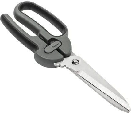 Kuhn Rikon Self-Sharpening Power Pro Plus Precision Shears with Stainless Steel Blades and Lock Mechanism. Scissors for Left and Right-Handed Users. Great for Cutting Food, Cardboard, Flowers, Twigs