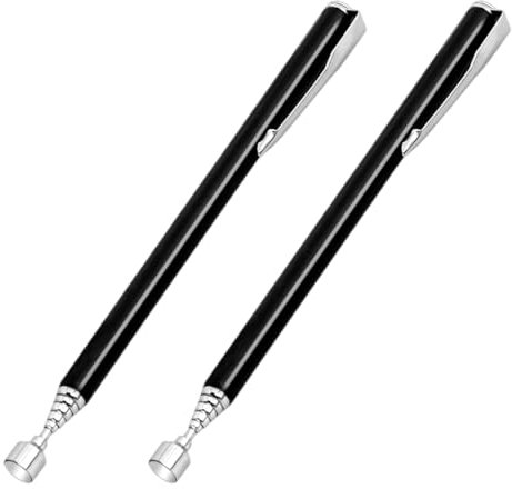 LICQIC 2Pcs Magnetic Telescopic Pick Up Tool, Pick-up Stick with Magnet, Portable Retriever Wand, for Picking up Metal Items from Hard-to-Reach Places (2 LB×2)