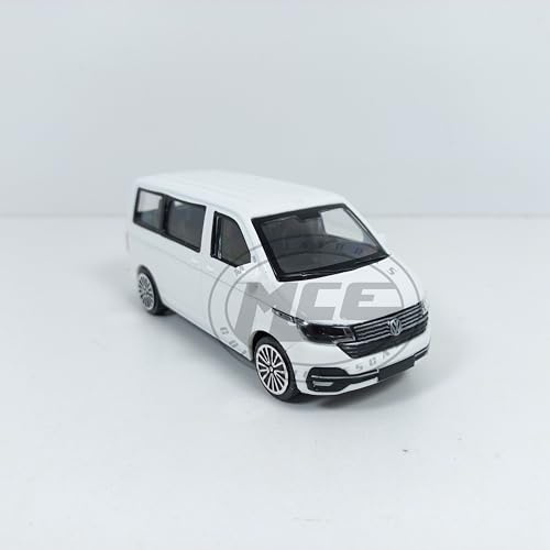 Genérico 1/43 Coche Car Auto Furgoneta T6 Minibus Blanca