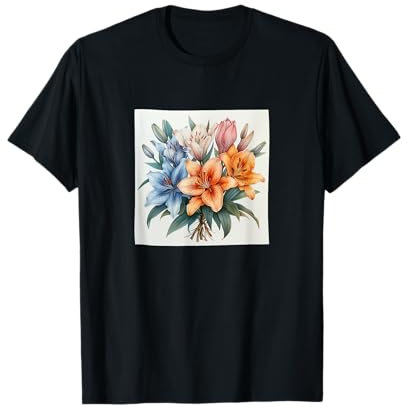 Bouquet de lys asiatiques aux couleurs pastel T-Shirt