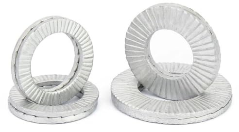 5/16 Double Layer self-Locking washers Anti-Loosening Washers Belleville Washers Vibration-Resistant Locking Fasteners for Automotive,IndustrialMachinery,Construction Equipment & Maintenance