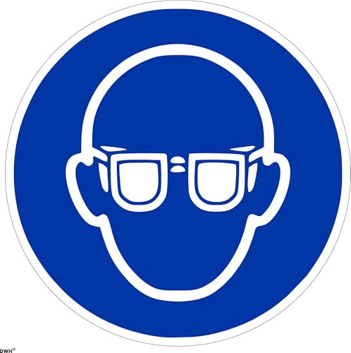 Aufkleber Augenschutz benutzen 9 Stück Gebotszeichen M004