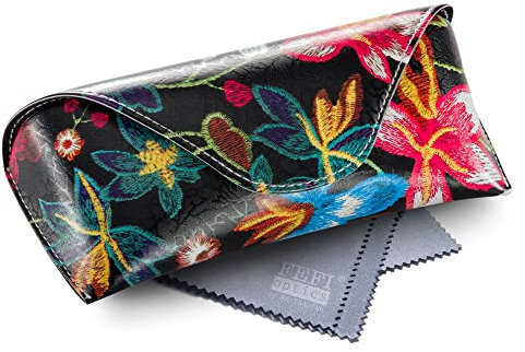 FEFI - Großes Hardcase Brillenetui - Sonnenbrillen Etui (Schwarz)