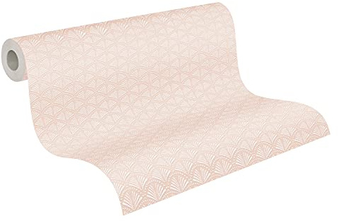 A.S. Création Art Deco Tapete Trendwall 2 Vliestapete rosa weiß silber matt glänzend fein strukturiert 379577 37957-7