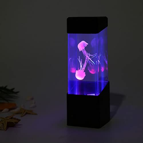 Manetlampa, lavalampa, akvarielampa skiftande i 7 färger, stämningslampa, lavalampor för barn, sovrum, julklapp, födelsedagspresent, hemmakontor, bra presenter för barn