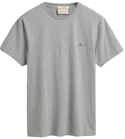 GANT Herren Slim Shield T-shirt T Shirt, Grey Melange, XL EU