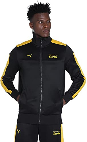 PUMA Track Jacket Porsche Legacy T7 da Uomo XXL Black Lemon Chrome Yellow