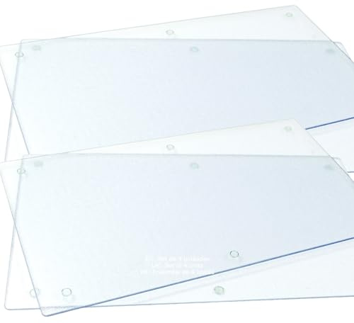 JOCCA - Set 4 Unidades Cubre Vitrocerámica/Cristal Templado/Protector Placa Cocina/Protección Vitrocerámica/Tabla de Cortar/Corta, Sirve, Protege/Resistentente al Calor (4 Unidades)