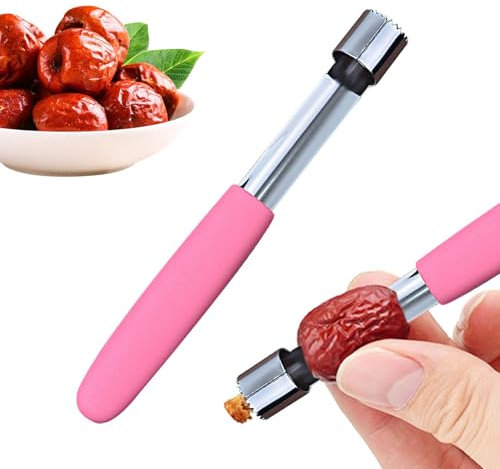 Descorazonador de manzanas de cocina de acero inoxidable - Descorazonador eficiente para frutas de pera, verduras, manzanas, exfoliación, espino, fecha , cereza - fácil extracción de núcleos