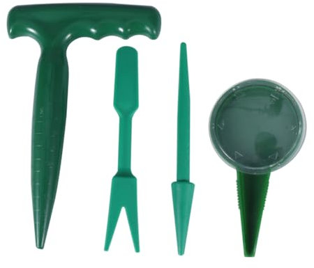 BESPORTBLE 4pièces Kit Outils De Jardinage Avec Plantoir Plastique Outil De Transplantation Perforateur Et Distributeur Pour Et Mini-jardins