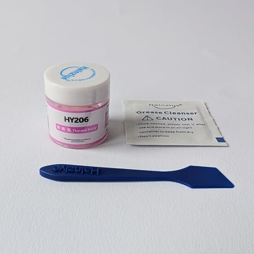 Halnziye HY236 6.0W/mK Wärmeleitkitt – Thermal Putty/Flüssiges Wärmeleitpad – 20g mit Alkoholtüchern und Spatel – Alternative zu Wärmeleitpads