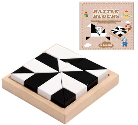 Mppchhn Cube Puzzle with Storage Tray - Hiding Building Puzzle Block Toy | Table Games Stocking Stuffers Early Education Jigsaw for Toddler Preschoolers Children Boys Daughter Son