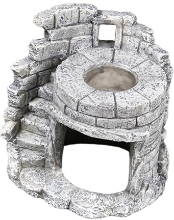 Jiuvaso Nascondiglio per rettili, Acquario, Grotta, Giocattolo, Micro Paesaggio, Parco Giochi, Habitat, terrario, Nido, Decorazione per lucertole, Pesci Betta