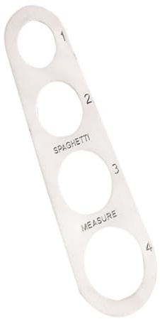 Healeved Règle à Spaghetti en Acier Inoxydable 4 Trous Ustensile de Mesure Précis pour Pâtes Guide Portion pour Spaghettis et Nouilles Outil Polyvalent Cuisine Domestique et
