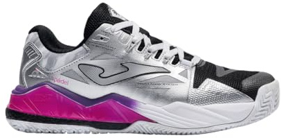 Joma Spin Lady 2612, Scarpe da Padel Donna (Argento/Nero, Sistema Taglie Calzature EU, Adulto, Numero, Media, 39)