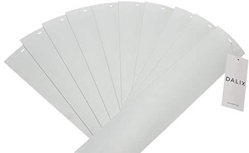 DALIX PVC Vertical Blind Replacement Slats Curved Smooth White 82.5 x 3.5 (10-Pack)