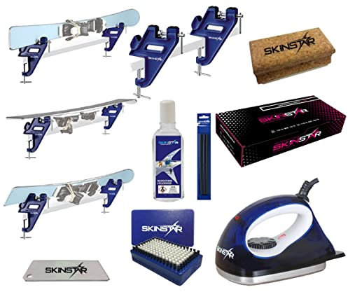 SKINSTAR Skiwax Set Skiwachs Starter Set Skispanner mit Belagsausbesserung 8- teilig