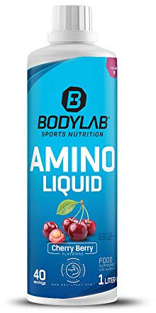 Bodylab24 Amino Liquid 1000ml | BCAA, L-Glutaminsäure und Vitamin B6 | Cherry Berry