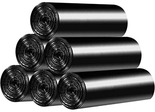 LKJHG Facile à ensacher 200 Sacs à ordures, 15 litres et Sacs à ordures avec poignées, Protection antibactérienne Active, étanche, Durable, Opaque