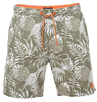 riverso Badbyxor för män badshorts RIVKai korta byxor sommar sport shorts dragsko tryck 100 % polyester svart blå grön oliv S M L XL XXL 3XL 4XL 5XL, Vintage olivglänsande orange (52001), M
