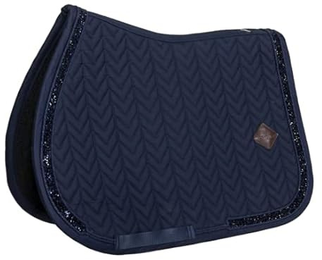KENTUCKY TAPIS DE SELLE GLITTER STONE PONEY BLEU MARINE