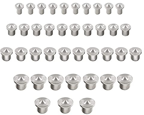 Hitefu 40 Pcs Dowel and Tenon Center Transfer Plugs, 1/4 5/16 3/8 and 1/2 Set Solid Doweling Marker Centering Pins Marker Drill Hole Tool for Woodworking Tool Accessories(4 Sizes, 40 Pcs)