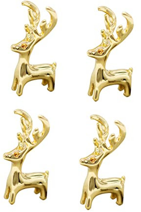 Lurrose 4 Stück Kitz-anhänger Rentierfigur Skulptur Goldene Rentierfigur Rentier Charme Urlaubscharme Weihnachts-hirsch-anhänger Kleine Hirschstatuen Koreanische Version Kupfer Zubehör