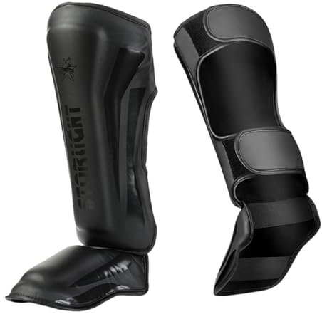Chaoyilian Shin Guards Muay Thai,Kampfsport Schienbeinschutz Spann,Muay Thai SchienbeinschüTzer,Shin Instep Protection,Comfort,Mit Ristschutz,Unisex,FüR Training,Sparring,BoxausrüStung Und Kampfkunst