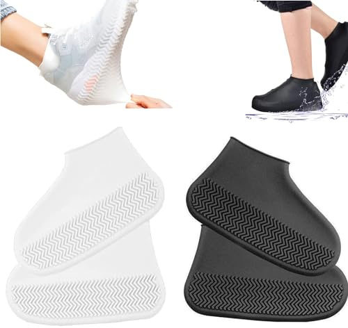 2 Paires Surchaussures Impermeables, Chaussure Lavable, Couvre-chaussures Imperméables, Caoutchouc Sur Chaussure Imperméable, Légers Et Antidérapants, Pour Les Jours De Pluie