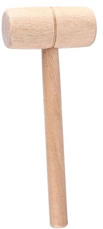 Wooden Mallet, Comfortable Round Head High Hardness Mallet, Beech Wood Hammer for Woodworking, Wood Carving Leather Work, Carpentry Making Tool for Woodworking Enthusiasts