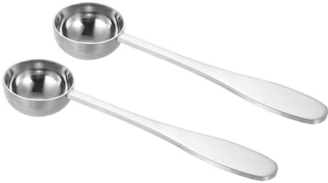 QUARKZMAN 2 st 7,5 ml tesked, rostfritt stål dispenser sked för löst te, silver