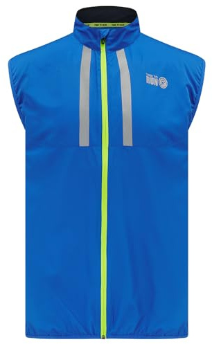 Time To Run Gilet Veste de Course a Pied Sans Manche Pour Homme Avec Poches - Légère Coupe-Vent Respirant - Idéal Pour L'exercice et Le Jogging - de M Barents Bleu