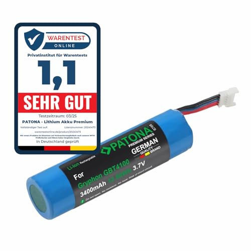 PATONA Premium Akku für Datalogic Gryphon GBT4100, GM4100 | Ersatz für Datalogic BT-8, RBP-4000, 128000894 | 3,7 Volt, 3400mAh, 12,58Wh | Typ: Li-Ion | Barcode- Handscanner | Hochwertiger Ersatz