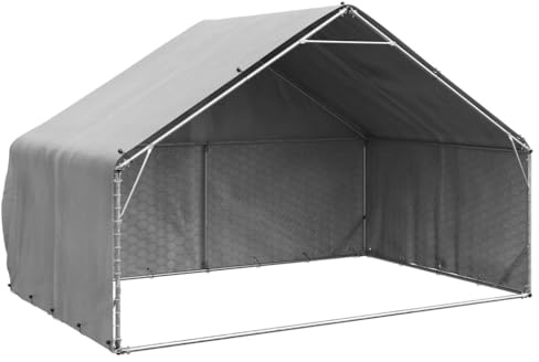 Genérico Caseta Perros Exterior con Cubierta 3x2x1,9 m Acero galvanizado,Casetas para perros-4105409