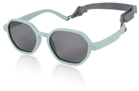 BTHRORO Gafas de Sol Bebe, Protección UV400 Marco Poligonal Flexible Gafas Sol Polarizadas para Infantiles Niña Niño de 0 a 3 Años