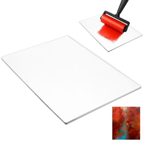 DIYEAH Gelli Printing Plate A3 (40x28cm) – Profi Gelplatte für Monotypie & Mixed Media – Transparente Druckplatte für Scrapbooking & Stoffdruck – Pflegeleicht