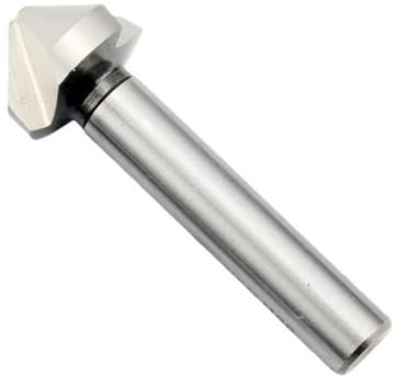 Broca de chaflán para metal Fresa de chaflán de 1 pieza, herramienta de fresado, mecanizado CNC, 3 dientes, 90 grados, HSS, fresa superi0r, escariador.(6.3mm)