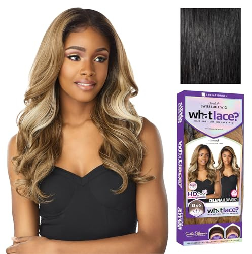 Sensationnel What Lace 13X6 Wigs - Zelena Lacefrontal Hand Tied Glueless Synthetic With Natural Density Preplucked Hairline (1 JETBLACK)