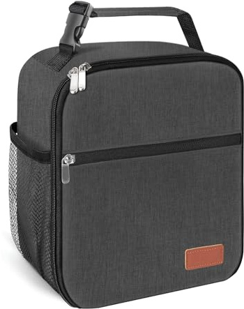 HABOPET Lunch Box for Men & Women Durable Lunch Bag for Adults Reusable Small Lunchbox Dark Grey
